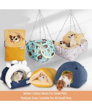 Cozy Winter Nest for Sugar Gliders – Warm Fleece Bed for Small Pets (Hedgehogs, Squirrels, Hamsters)