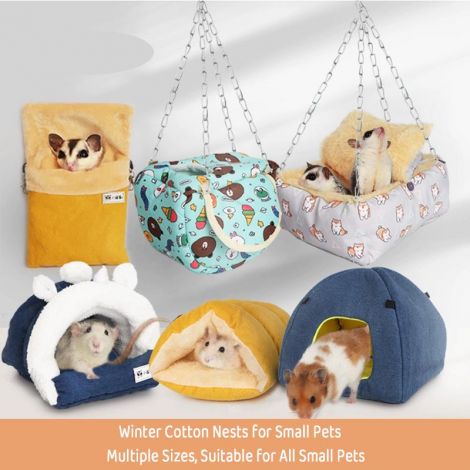 Cozy Winter Nest for Sugar Gliders – Warm Fleece Bed for Small Pets (Hedgehogs, Squirrels, Hamsters)